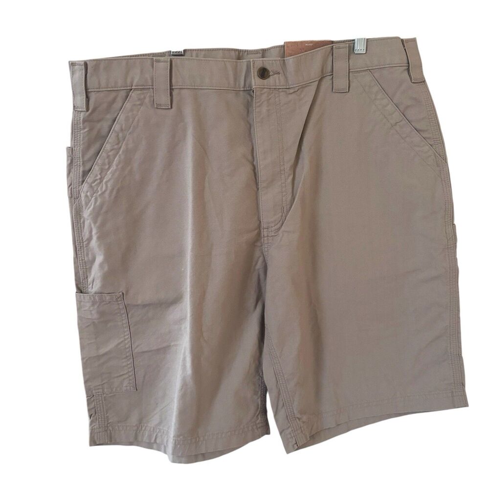 NWT Mens Carhartt Loose Fit Canvas Utility Shorts 40 Khaki Workwear USA‎ Grunge
